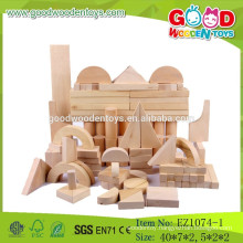 High Quality 116 Pcs Wooden Natural Puzzle Block Set OEM/ODM Educational Building Block Play Set